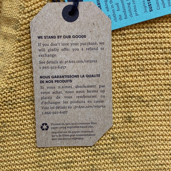 prAna Crystal Beach sweater size M Yellow and purple - Picture 10 of 12